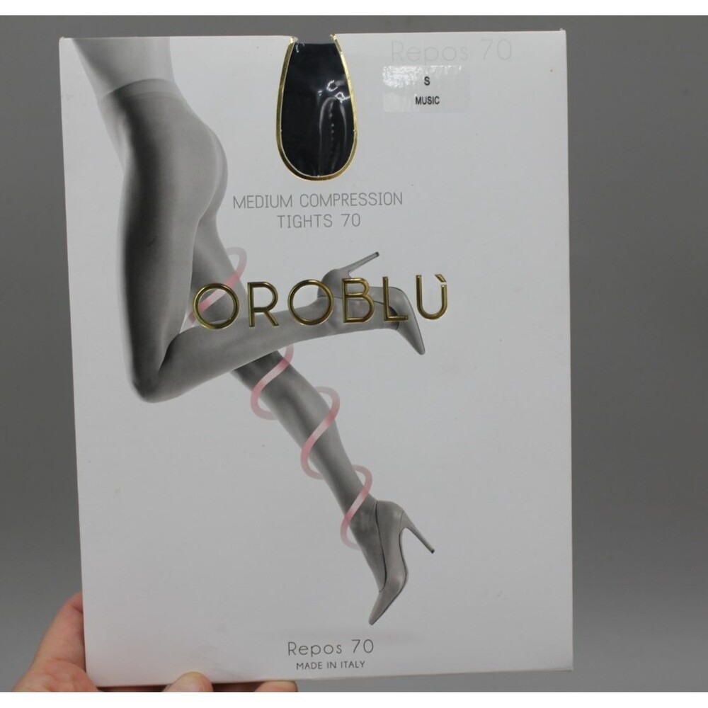 Oroblu Repos Medium Compression Tights 70 Size SMALL Music  Italy NEW Pantyhose